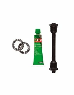 AXELSATS FRAM 9X108MM QR, INKL FETT OCH 2ST KULRINGAR STICKAXEL