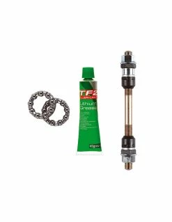 AXELSATS FRAM 9X140MM CROMO, INKL FETT OCH 2ST KULRINGAR