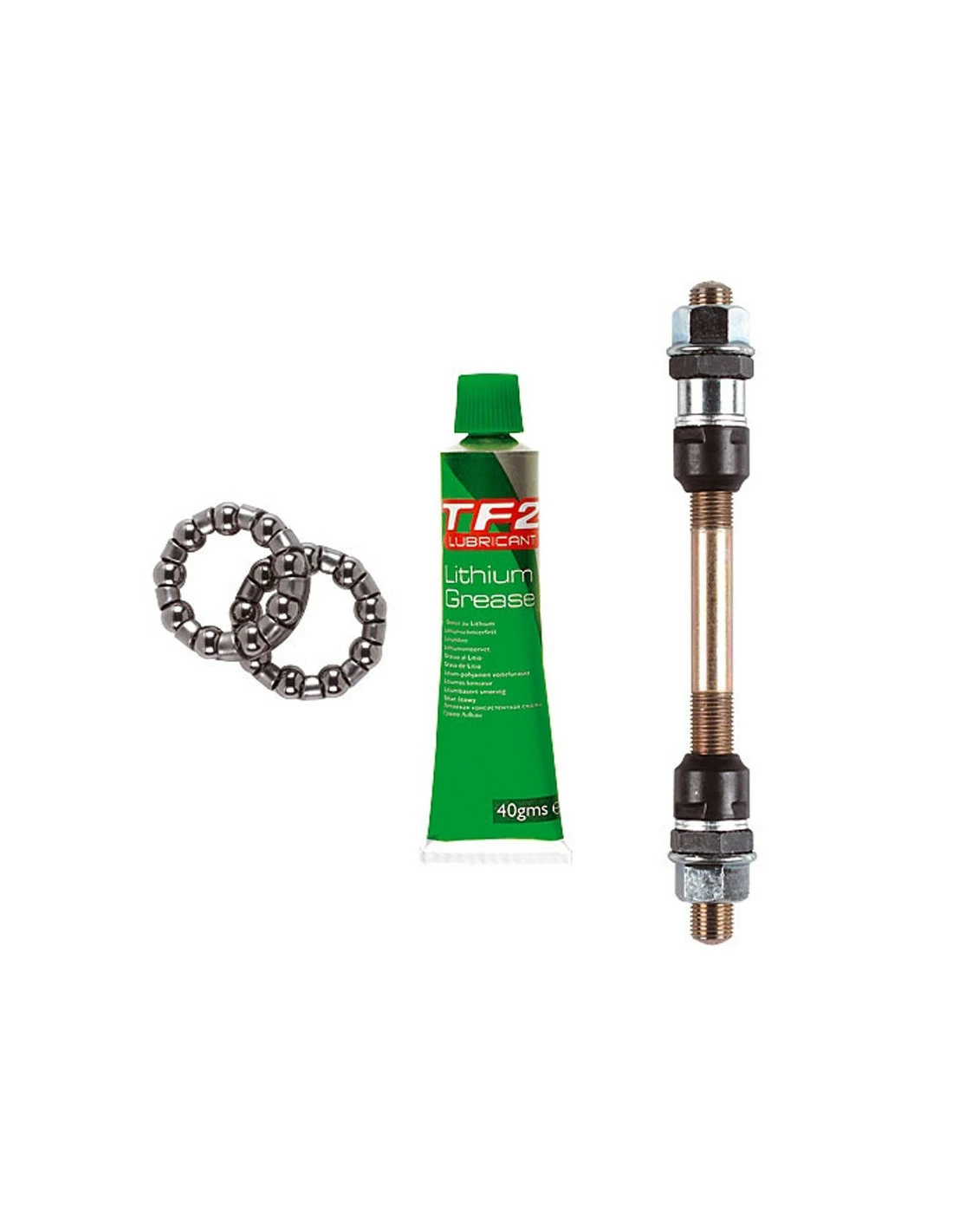 AXELSATS FRAM 9X140MM CROMO, INKL FETT OCH 2ST KULRINGAR 3 AXELSATS FRAM 9X140MM CROMO, INKL FETT OCH 2ST KULRINGAR