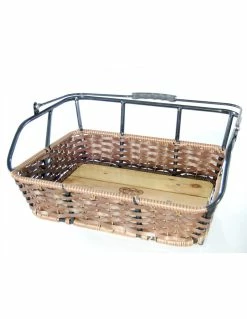 Cykelkorg F. Pakethållare, Brun, Aluminium/rotting