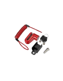 ELSCOOTER LÅS - SKIVBROMSLÅS MED STÅLVAJER - RÖD