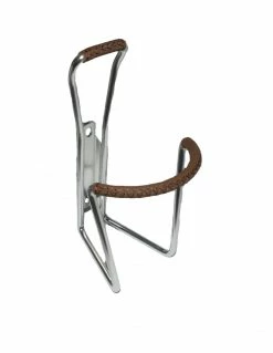 Flaskställ Bike Attitude Alu Silver M/Lädertopp