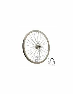 Framhjul Single Speed Dubbelbottnad Mutter, 32 Ekrar Silver 622 Mm