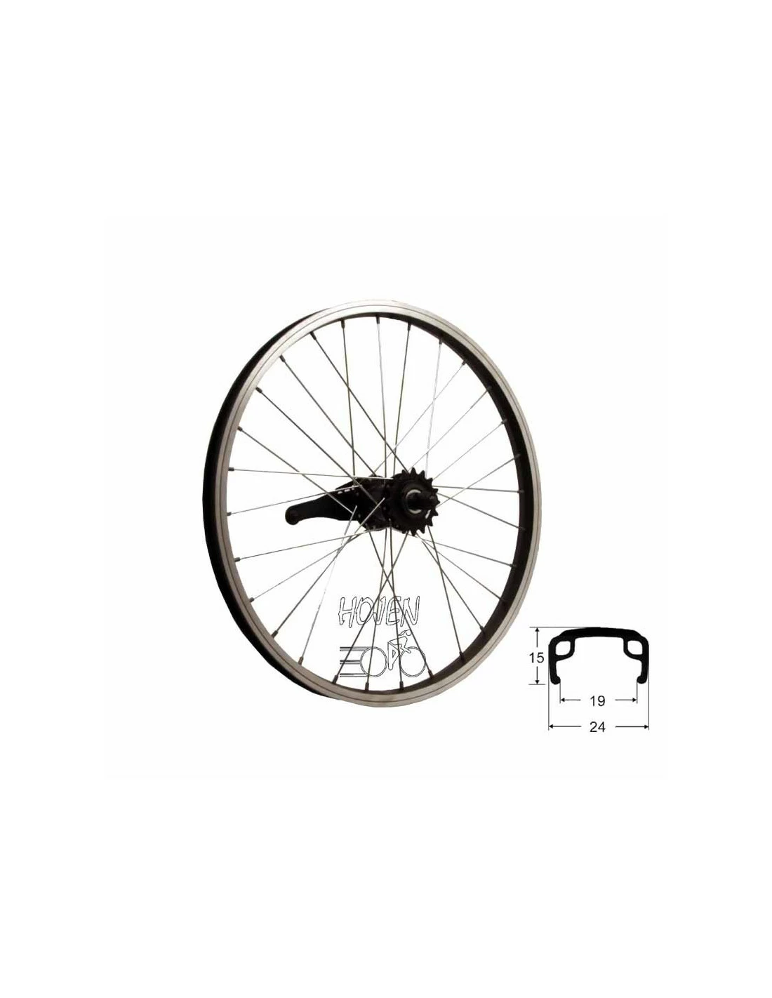 Hjul Bak 406mm Sv/sil 0-vxl, RD/passar Bla Crescent 20 From 08 Lekcykel Svart Na 3 Hjul Bak 406mm Sv/sil 0-vxl, RD/passar Bla Crescent 20 From 08 Lekcykel Svart Na