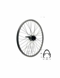 HJUL BAK 62219 DB/SI NEXUS®7, RD/SHIMANO® 36H 278/277MM EKER