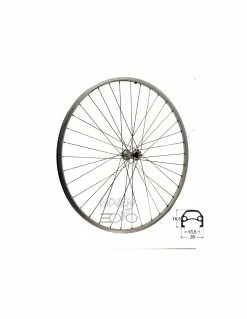 HJUL FRAM 62214 DB/SILVER FA, RD/RIGIDA CHRINA 36H FAST AXEL 290MM EKER