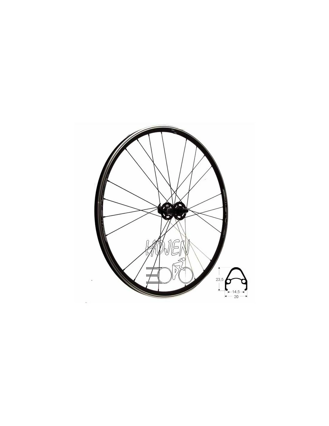 Hjul Fram 622-15 Fluenta Race, TEC 24h Vikt: 945 G Svart 3 Hjul Fram 622-15 Fluenta Race, TEC 24h Vikt: 945 G Svart