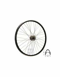 HJUL FRAM 62219 DB/SV DYNAMO, RD/SHIMANO® DH2N30 36H FAST AXEL 277MM EKER