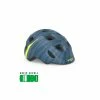 MET Helmet Hooray Blue Zebra/Glossy S (52-55 Cm) GRÖNT SPÄNNE