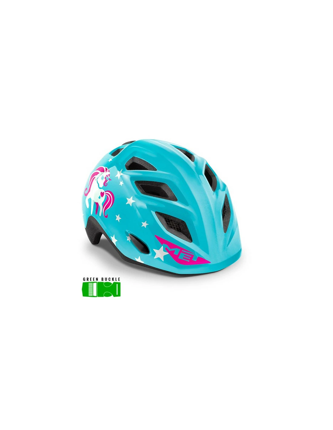 MET HELMET Kids ELFO GREEN 46-53BLUE UNICORN GLOSSY 4 MET HELMET Kids ELFO GREEN 46-53BLUE UNICORN GLOSSY - Bild 2