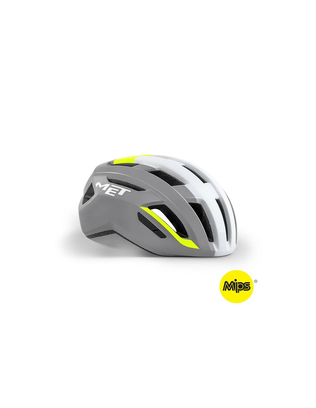 MET Helmet Road Vinci MIPS S (52-56 Cm) Gray Safety Yellow | Glossy 4 MET Helmet Road Vinci MIPS S (52-56 Cm) Gray Safety Yellow | Glossy - Bild 2