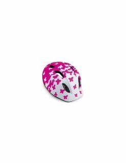 MET Helmet Youth SuperBuddy Unisize (52-57 Cm) White Pink Butterflies