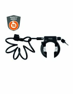 AXA Låsset Solid Plus Ringlås + Newton Plug-in Wire